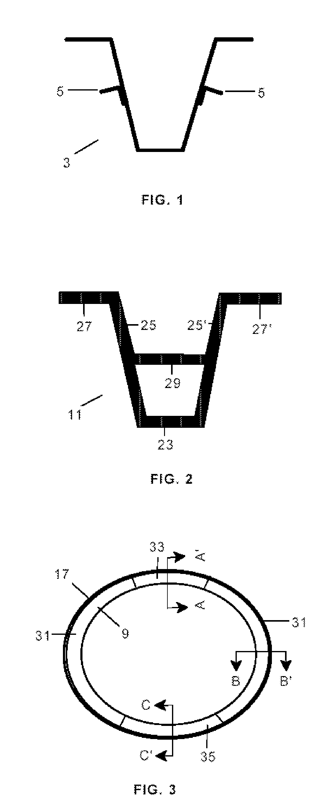 Aircraft fuselage frame in composite material with stabilized web