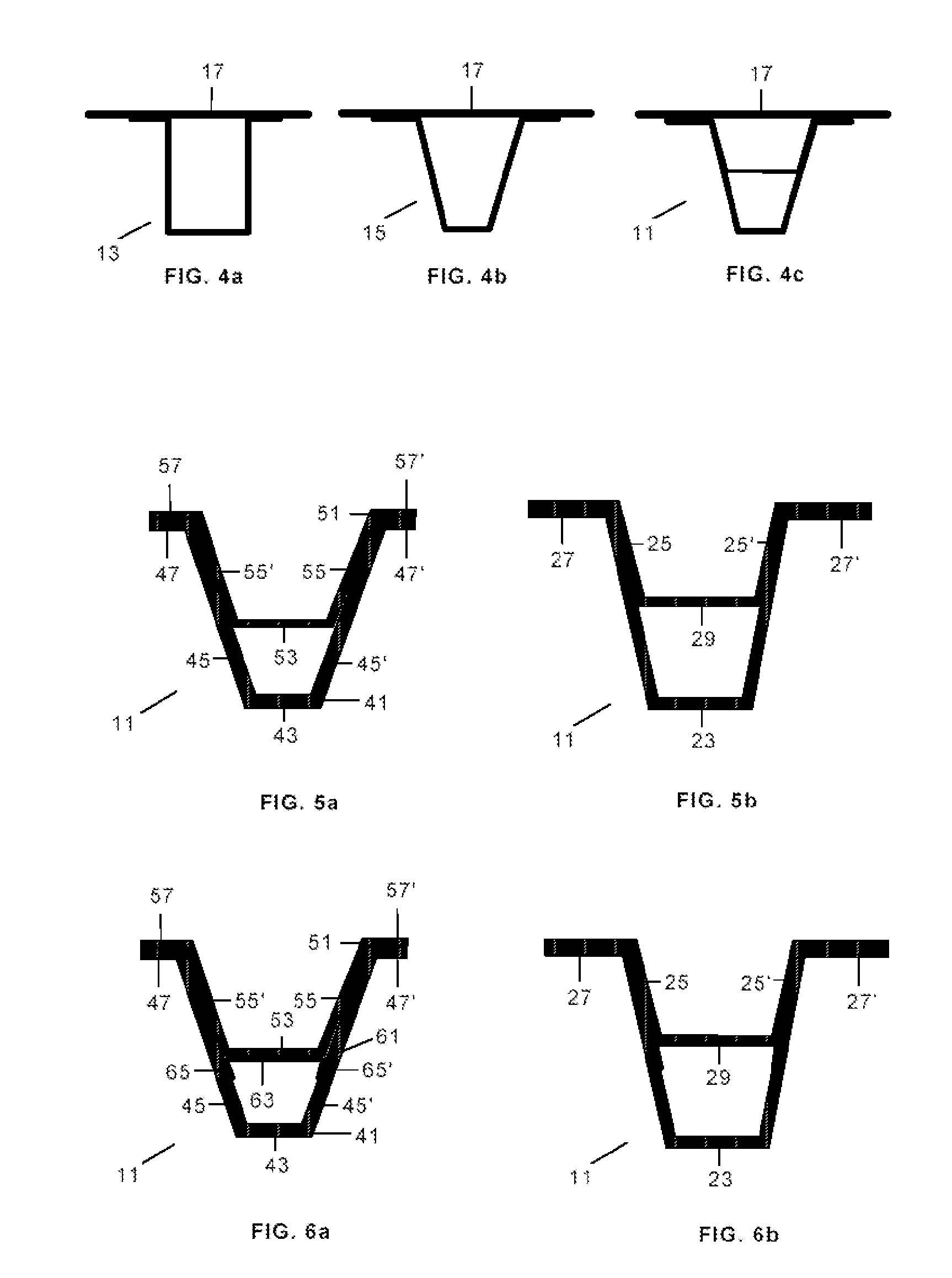 Aircraft fuselage frame in composite material with stabilized web