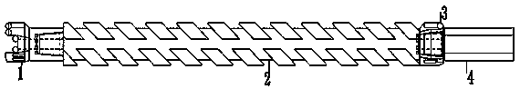 Coal seam hole drilling straightness keeping and skewing preventing device