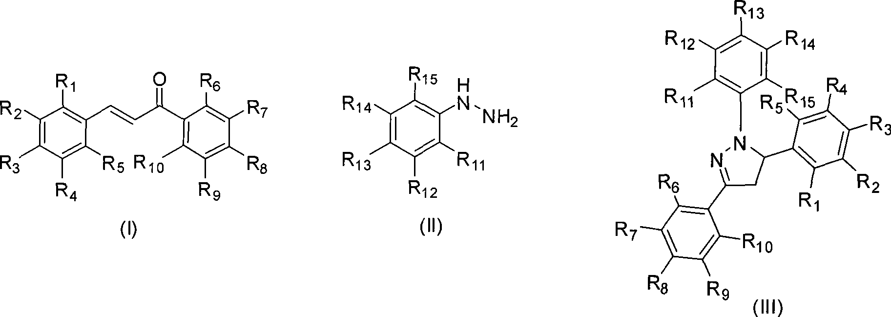 Mechanochemical preparation of 1,3,5-triaryl-2-pyrazoline compounds