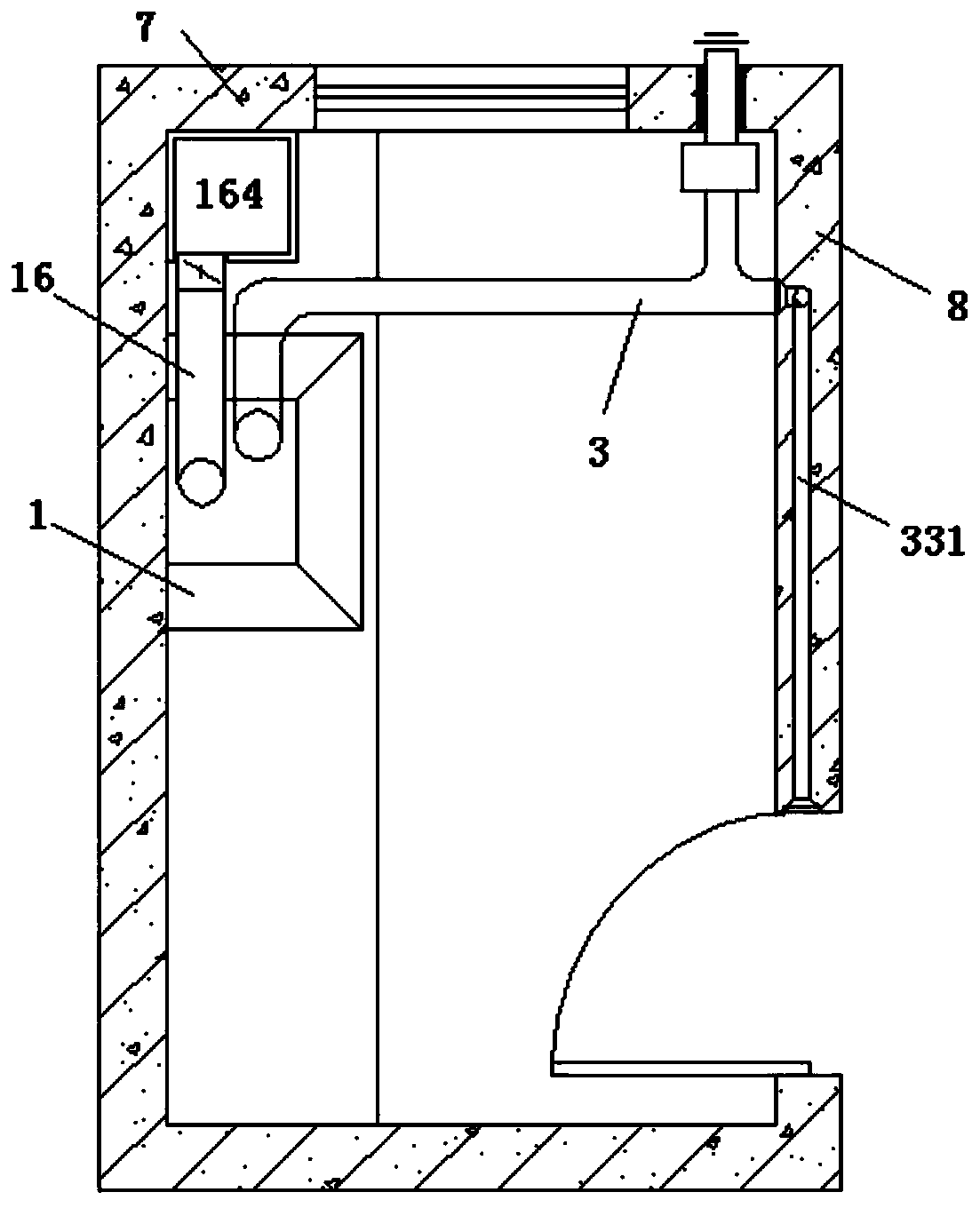 Construction method of new-air system built in kitchen ventilator and door pocket