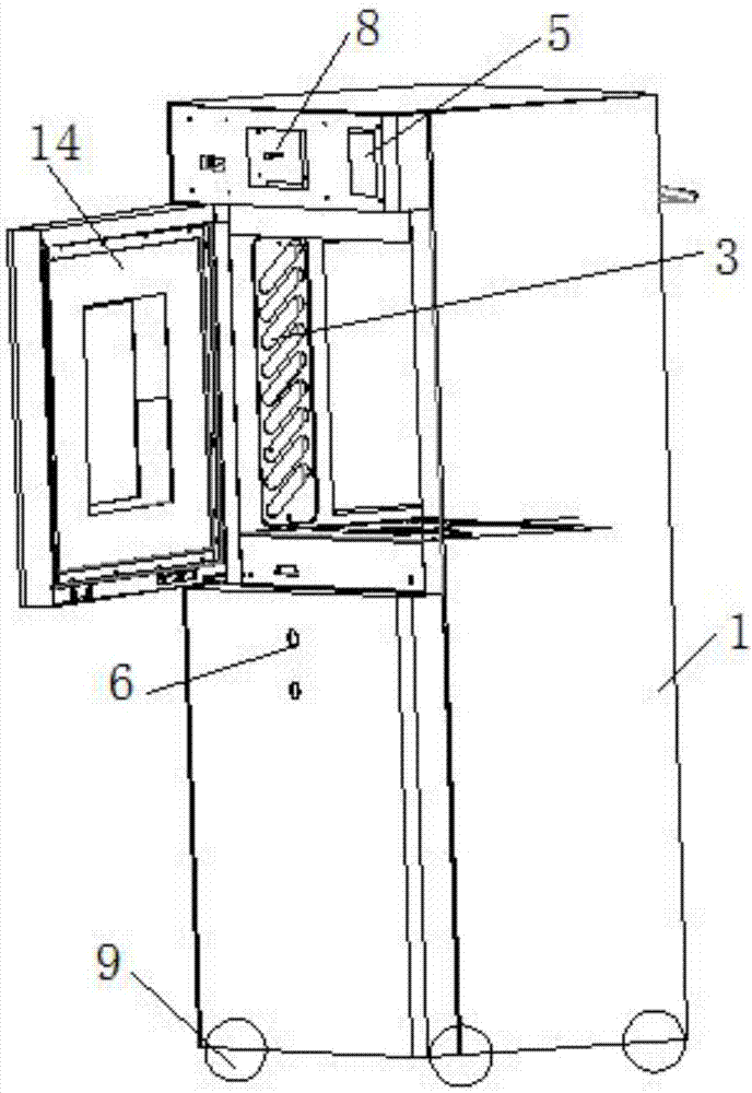 Degerming book-borrowing cabinet