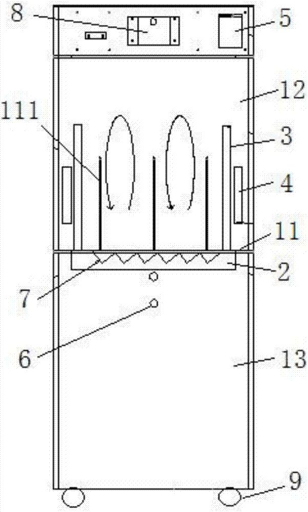 Degerming book-borrowing cabinet