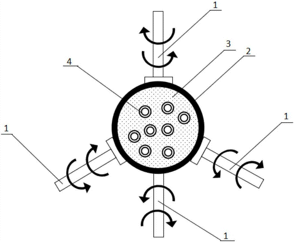 Method of preparing polymeric hollow microspheres by three-dimensional random flow field