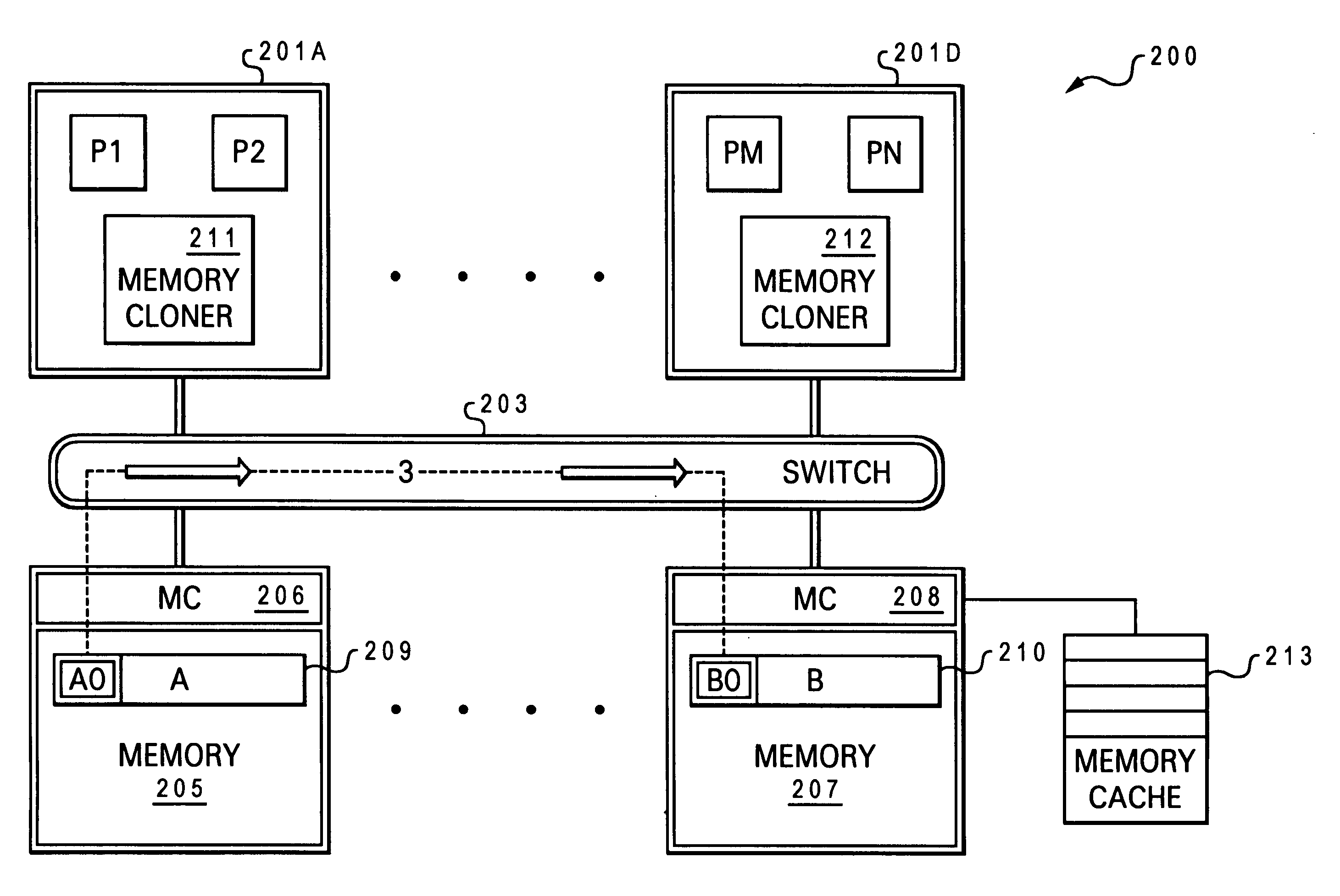 Imprecise cache line protection mechanism during a memory clone operation