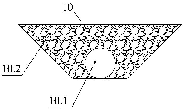 Structure of cut-off foundation bed for ballastless track with cut-off type of ship trough in medium-strong saline soil area