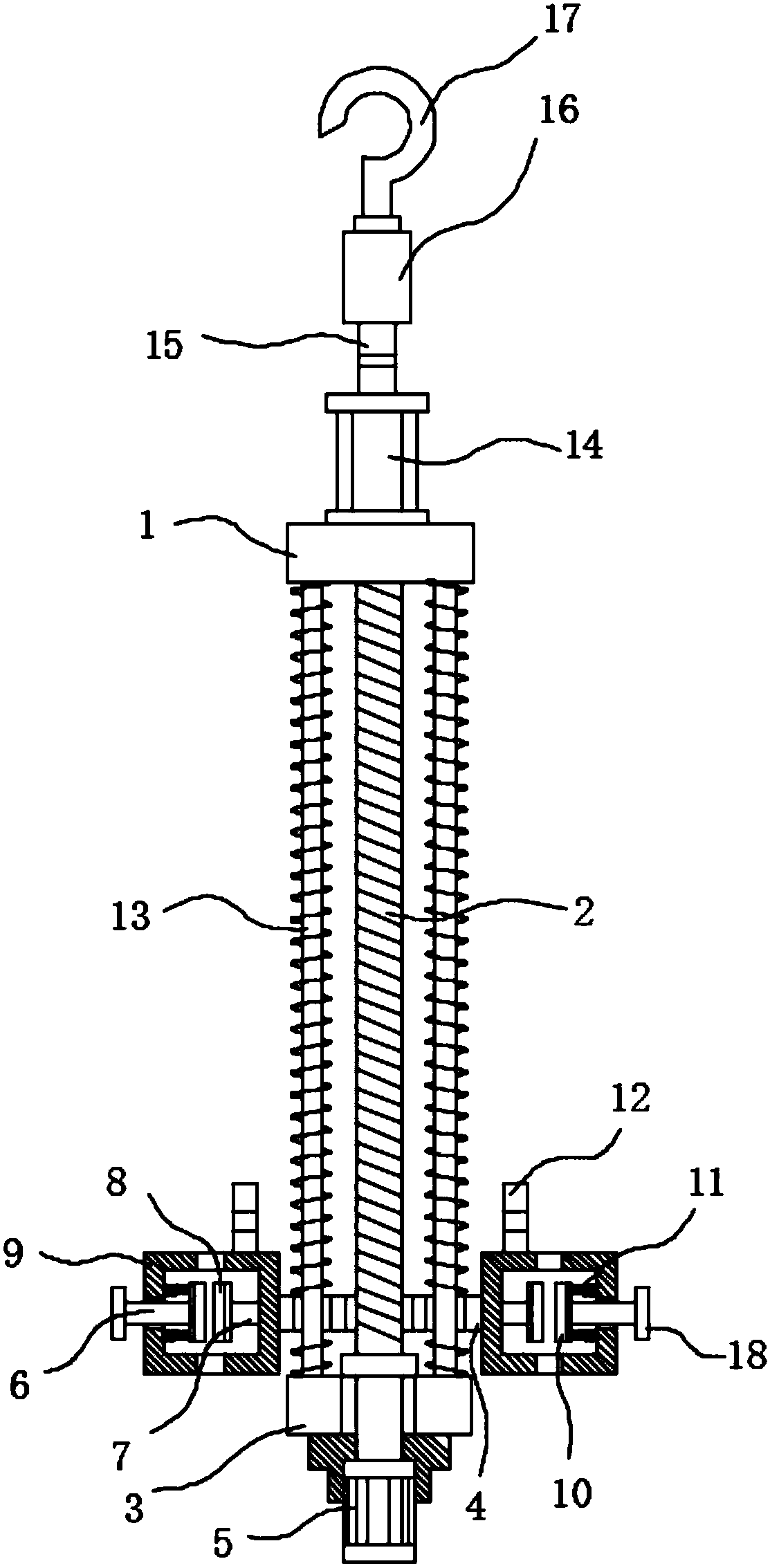 Wire tightening device for power line construction