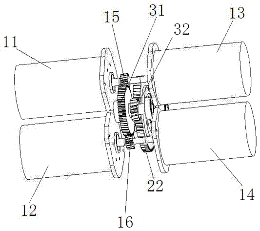Multi-motor electric vehicle driving axle structure