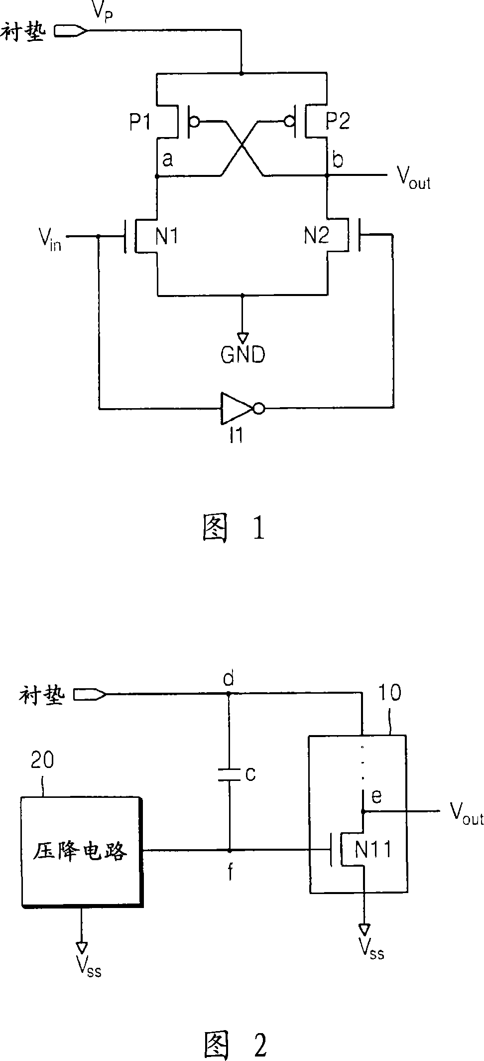 Voltage clamping circuits using mos transistors and semiconductor chips and methods of clamping voltages