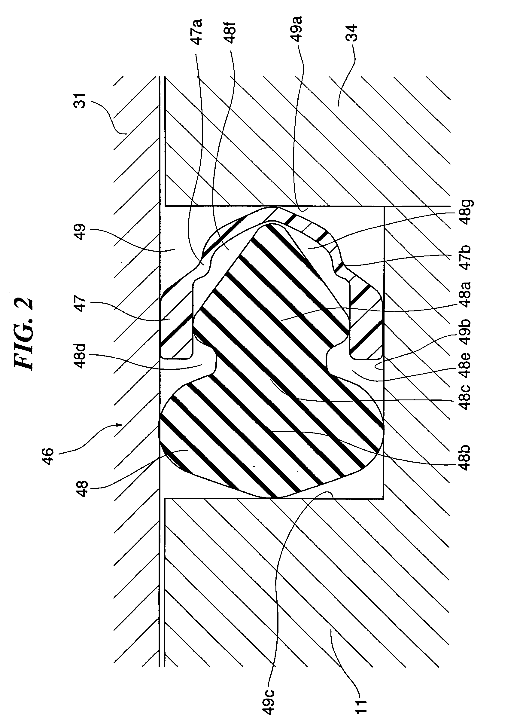 Sealing part and substrate processing apparatus