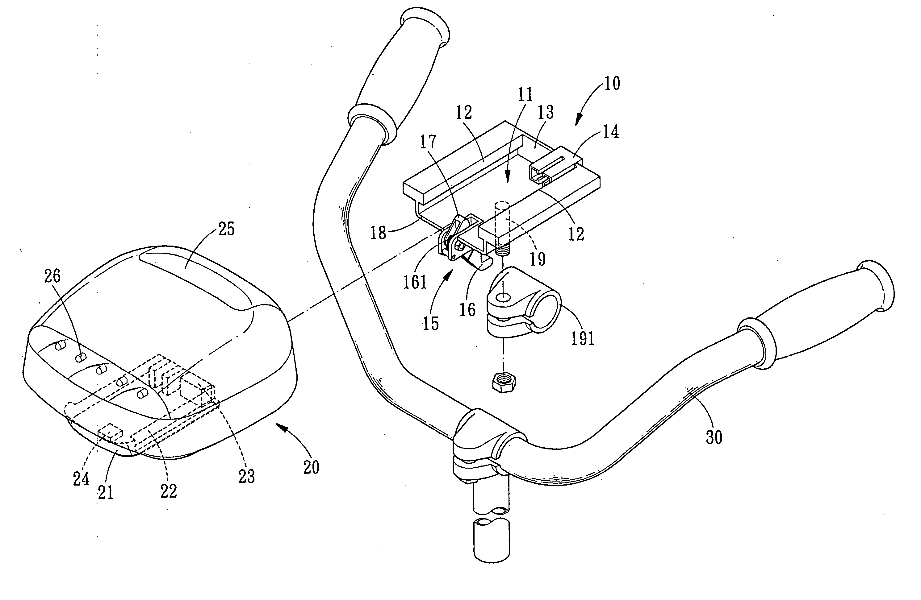 Battery case for an electric bicycle and a mounting structure thereof