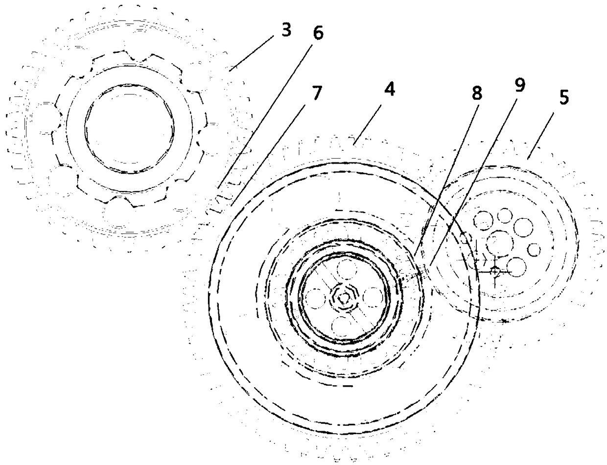 Simple gear transmission timing alignment mechanism and operation method thereof