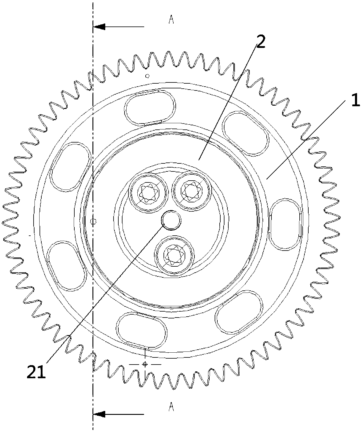 Simple gear transmission timing alignment mechanism and operation method thereof