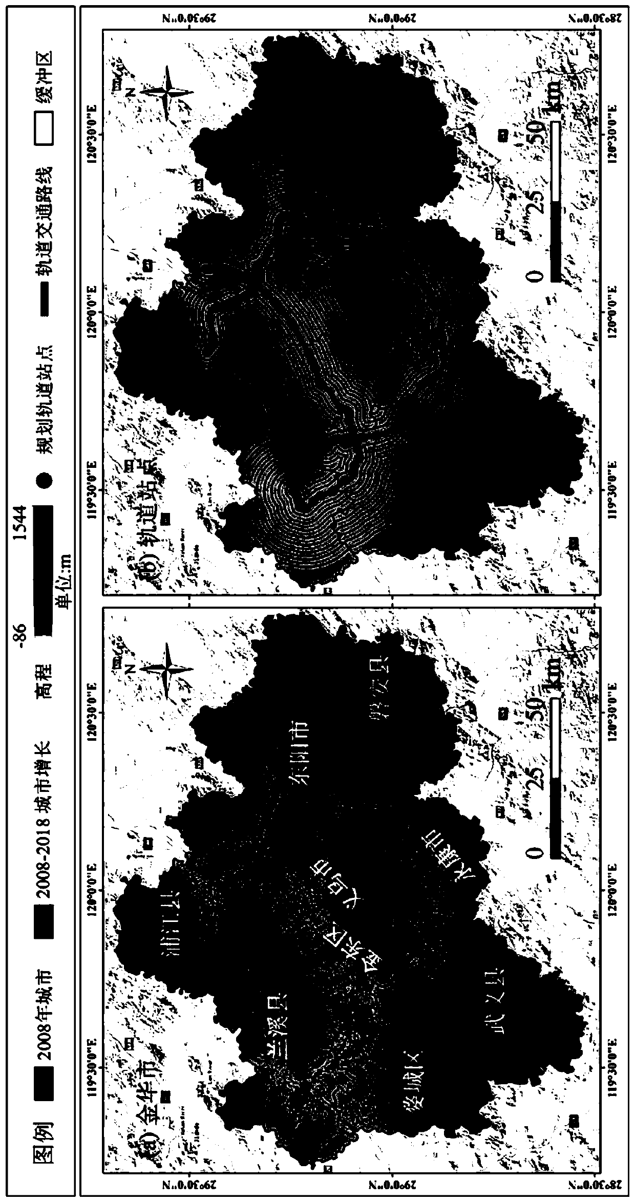 Conjugate gradient cellular automaton method for simulating influence of rail transit on urban growth