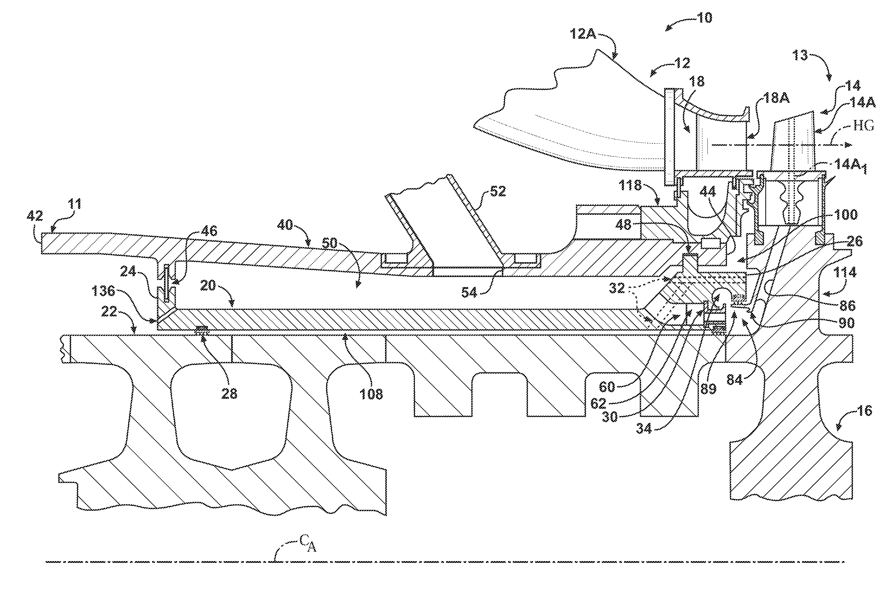 Radial pre-swirl assembly and cooling fluid metering structure for a gas turbine engine