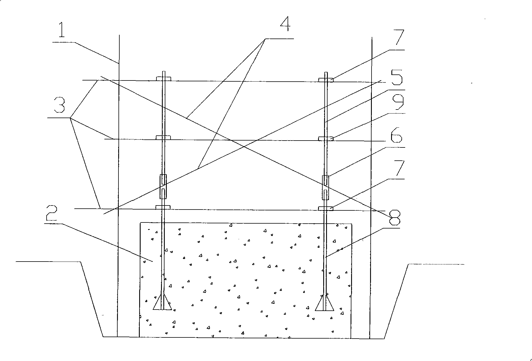 Method and device for jointing reinforcement and vibration readjustment construction of pre-embedded bolt