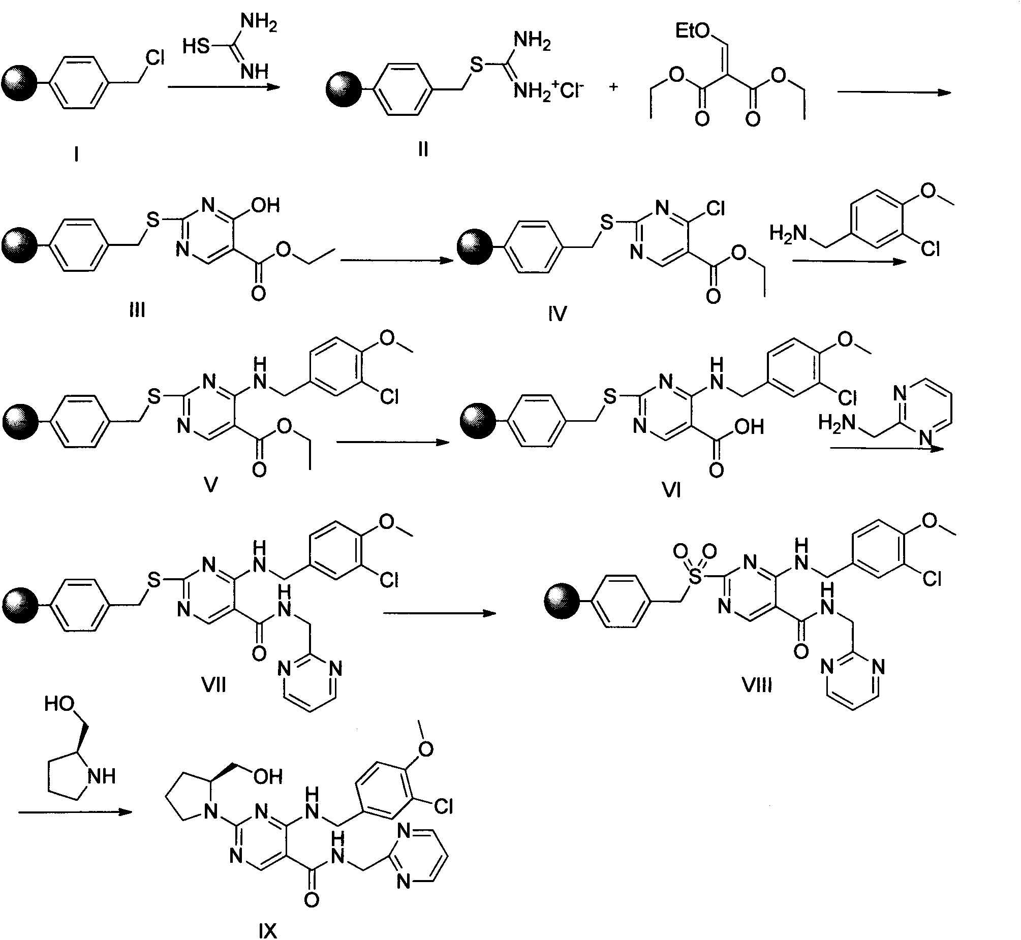 Solid-phase preparation method of avanafil