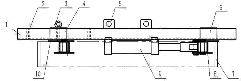 Expanding and supporting device and tyre mould