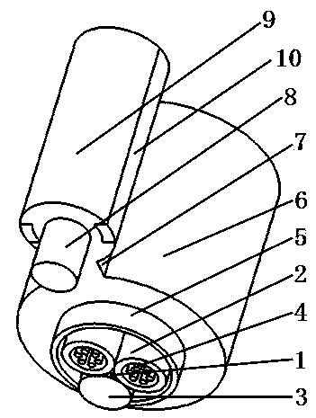 Self-supporting optical cable with marking strips