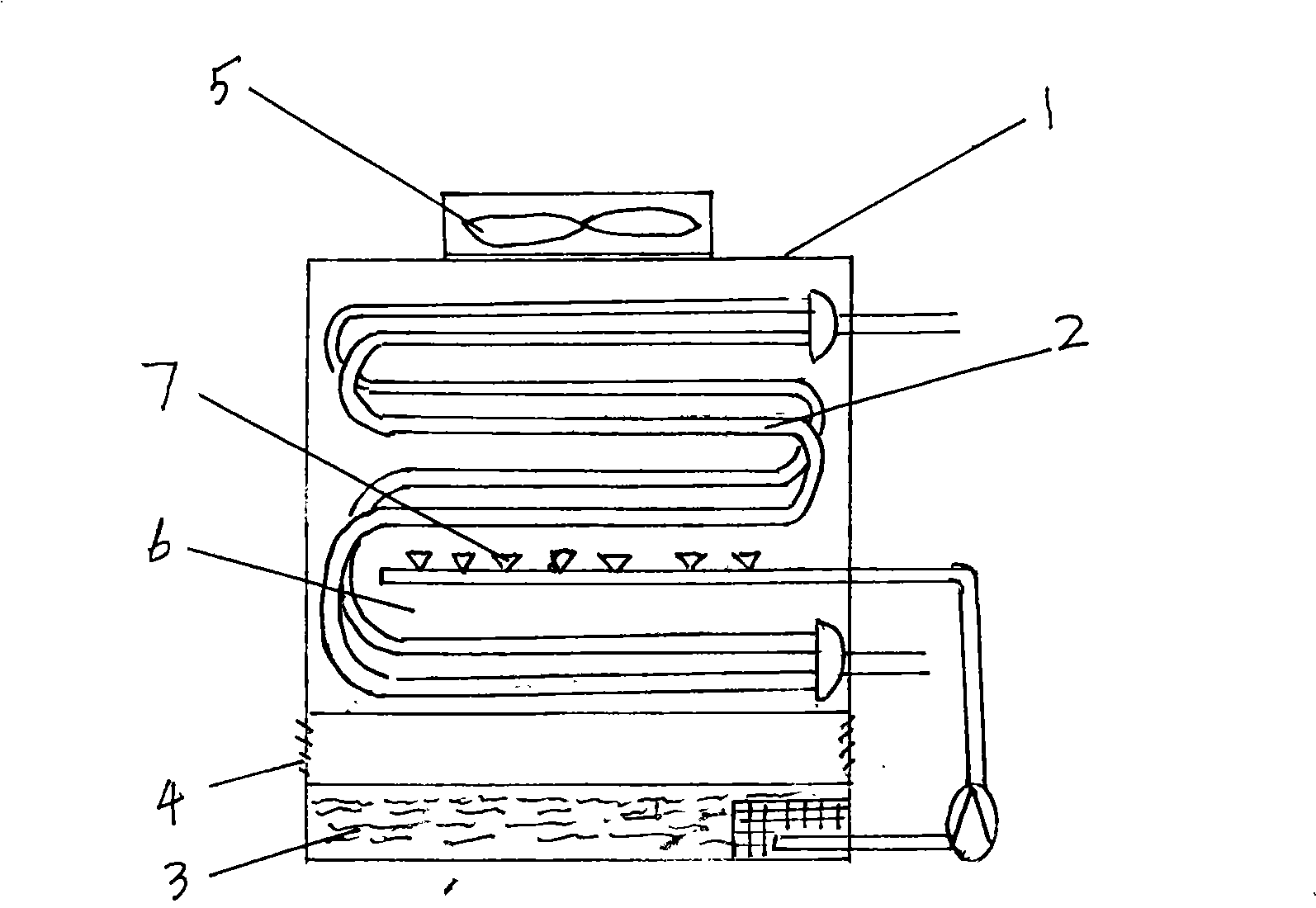 Evaporation type heat exchanger
