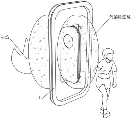 Sealed fire insulation escape cabin door for ship