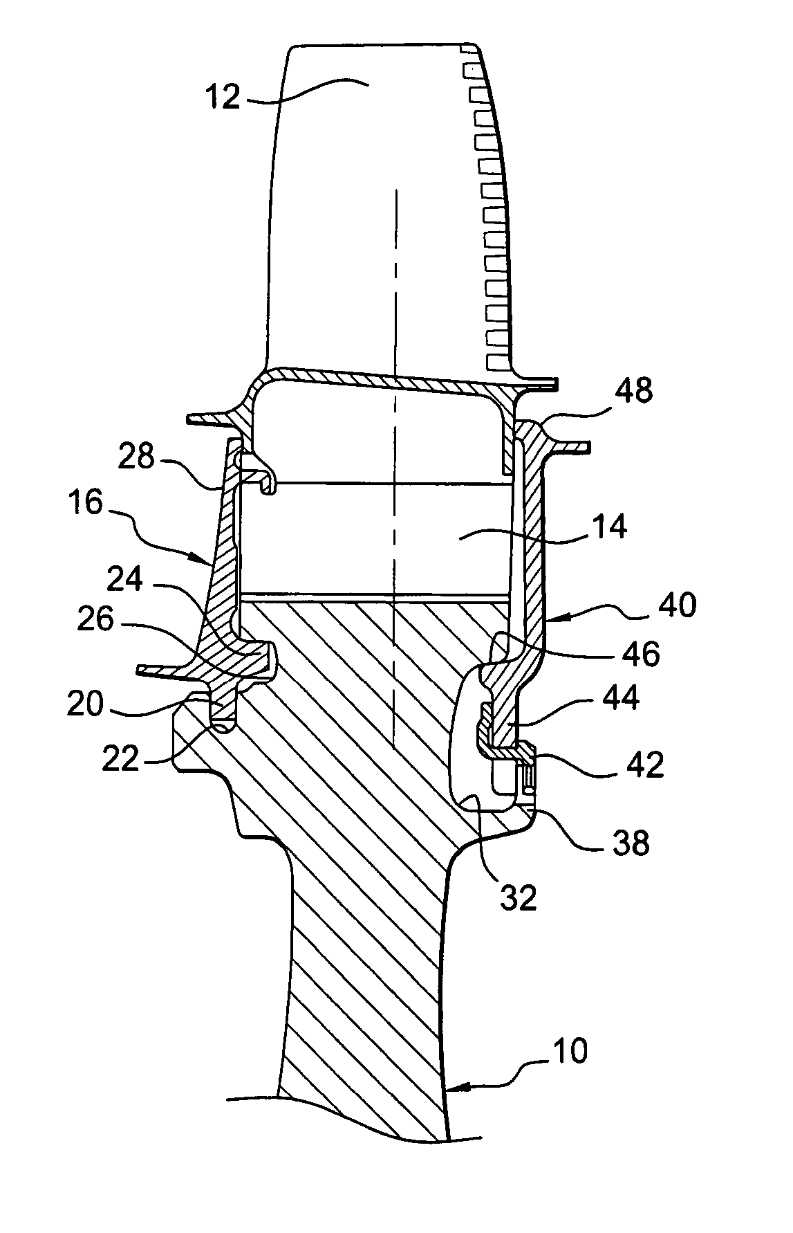 Device for axially retaining blades on a turbomachine rotor disk