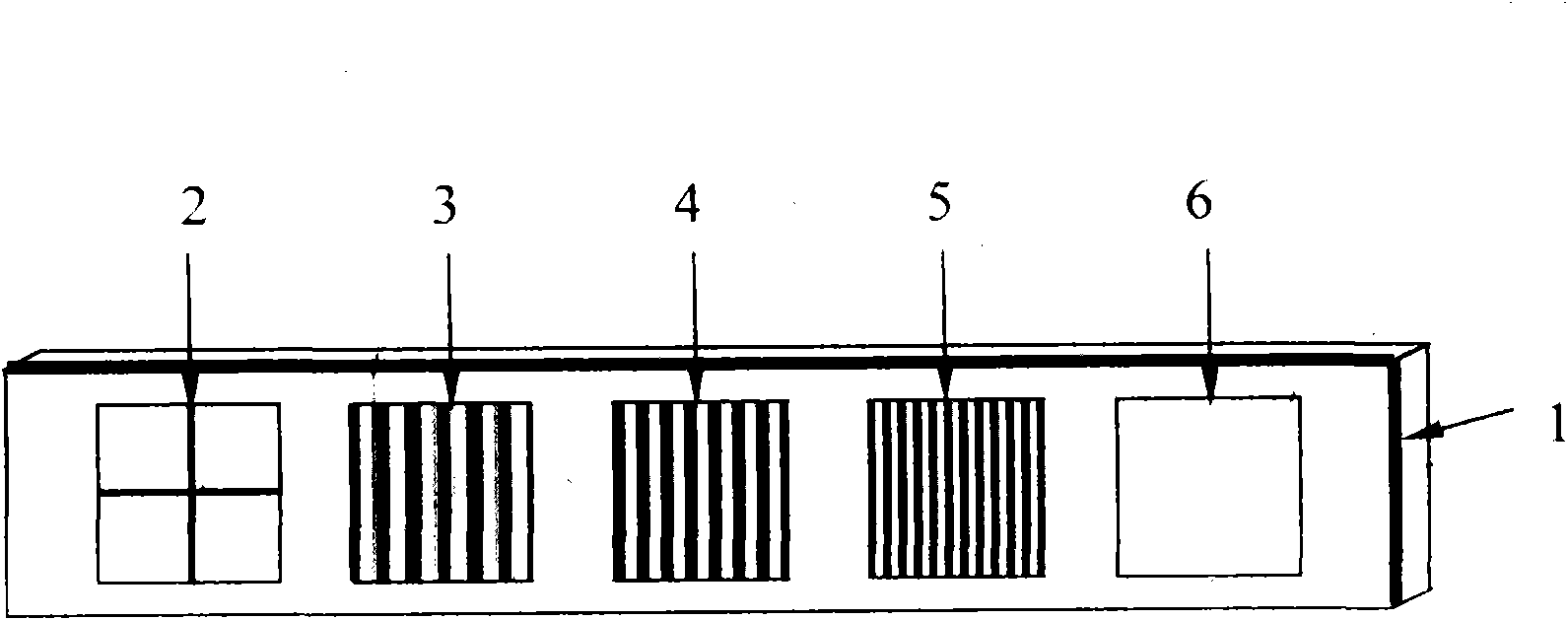 Stacked-gate sine stripe projection phase shifting grating