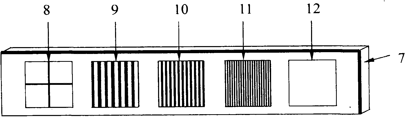 Stacked-gate sine stripe projection phase shifting grating