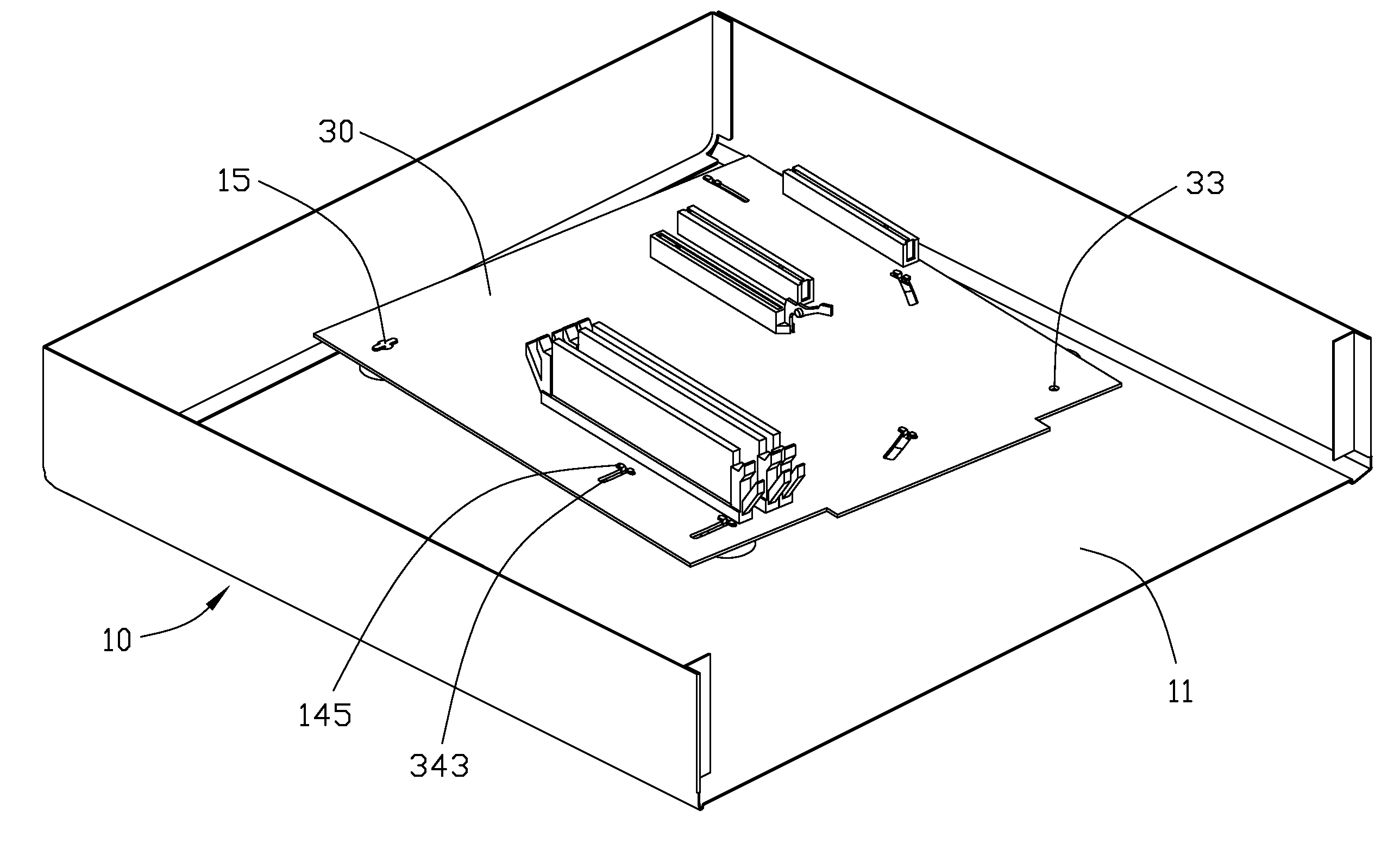 Computer chassis for mounting motherboard therein
