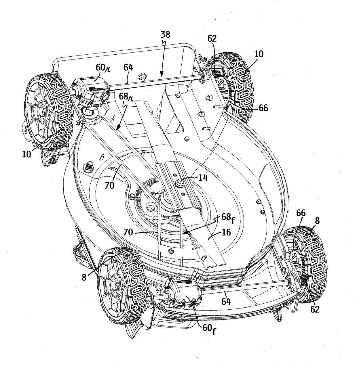 Walk power mower having forward and reverse traction drive