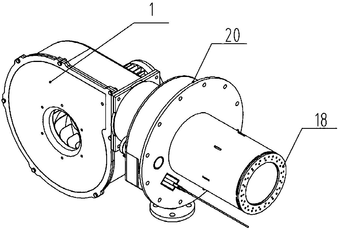 Water-cooling premixed combustion method and device