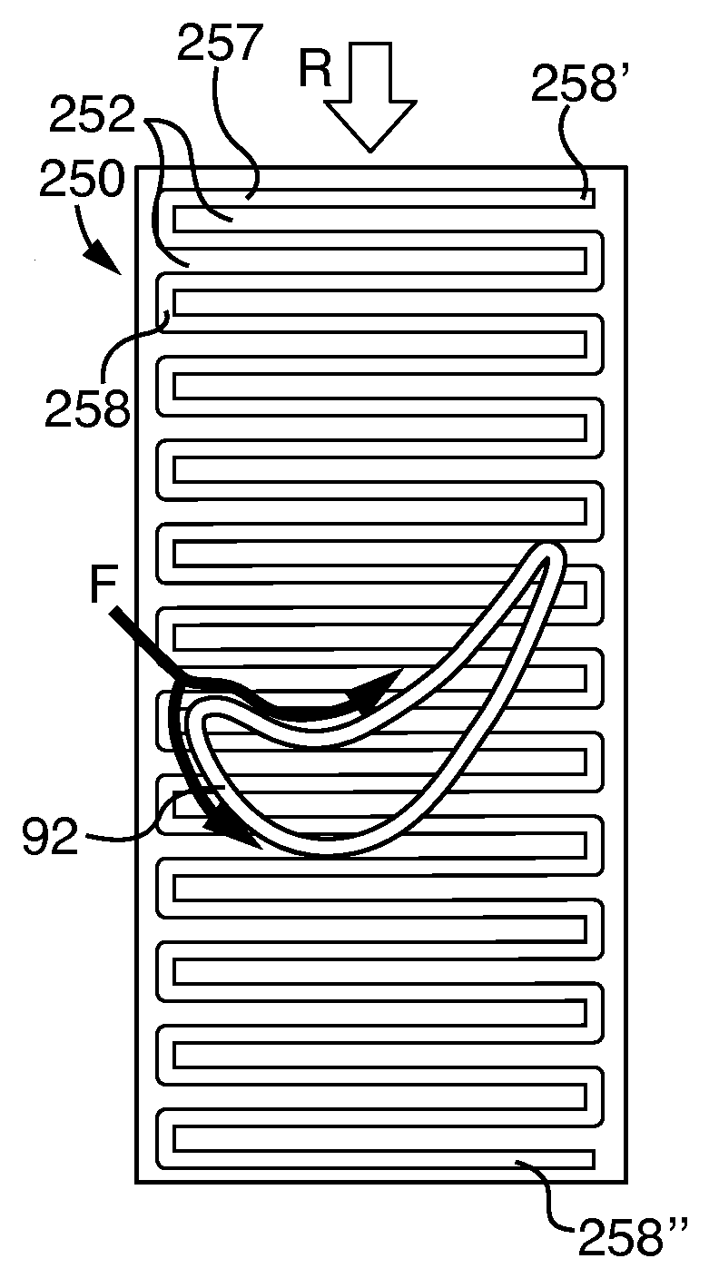 Turbine abradable layer with zig zag groove pattern