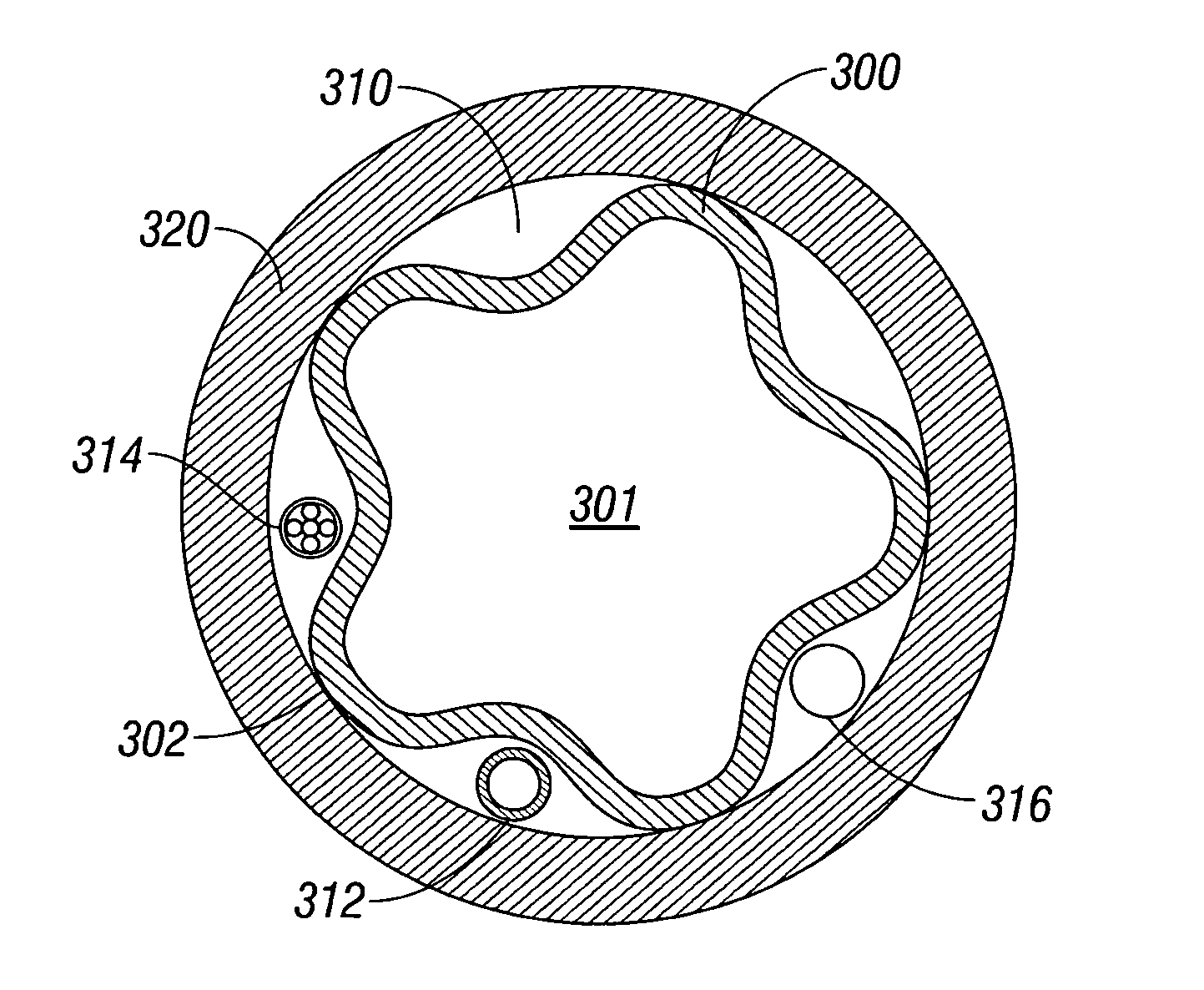 Method of forming controlled thickness resilient material lined stator