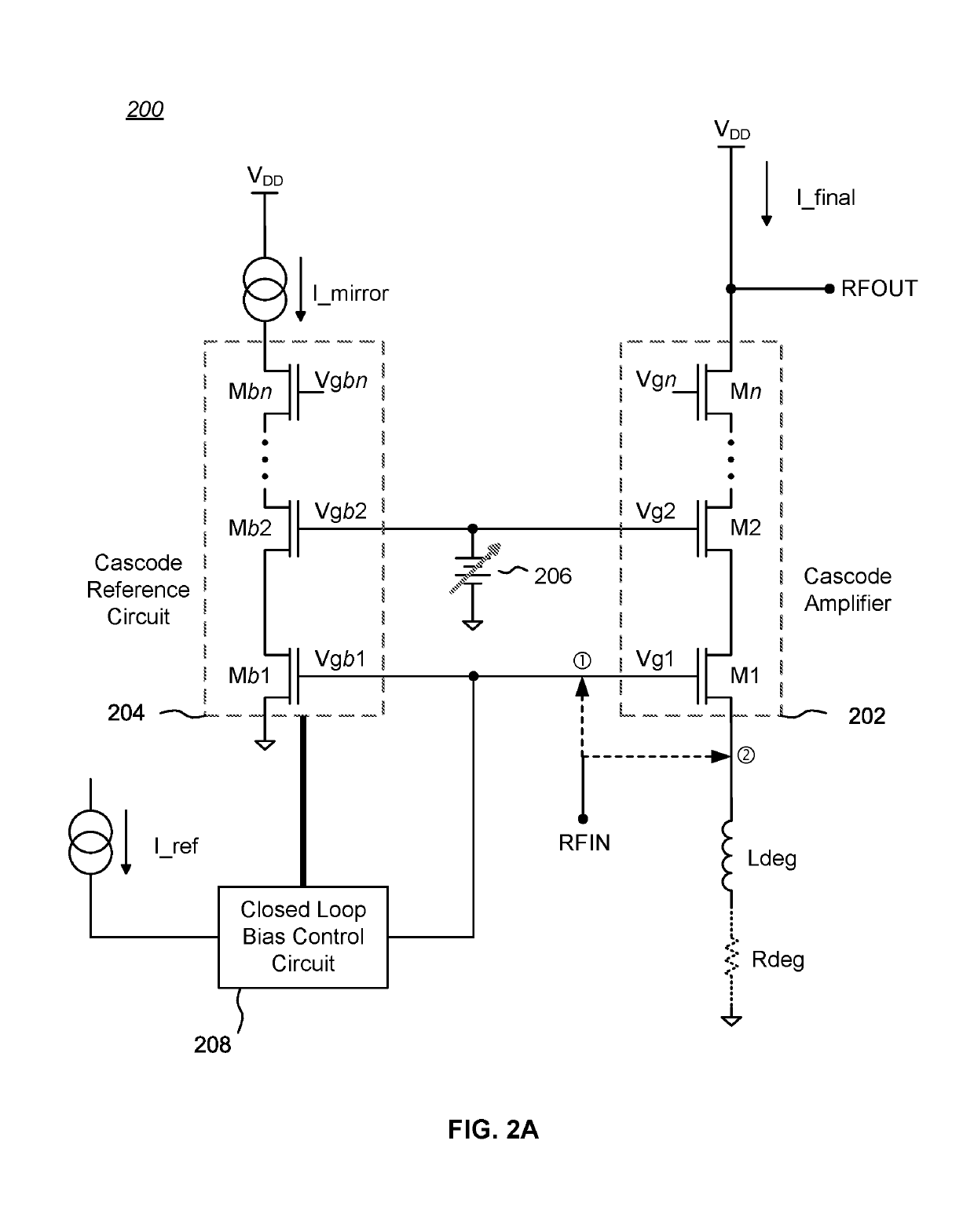 Cascode amplifier bias circuits