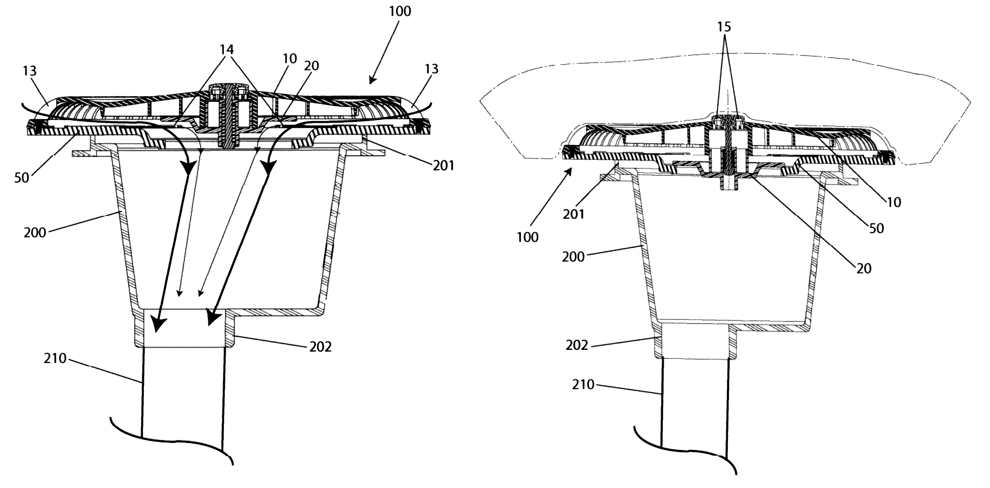 Safety swimming pool drain apparatus that prevents the entrapment of a person