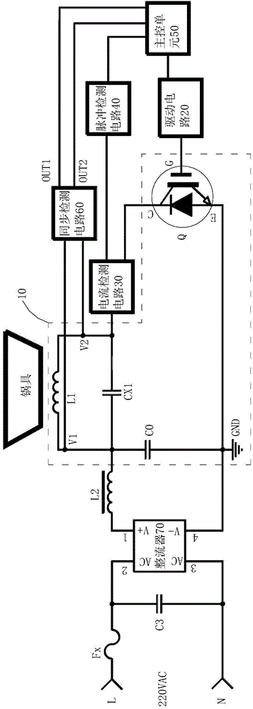 Electromagnetic heating system, and zero-crossing switched-on detection method and device of switch tube