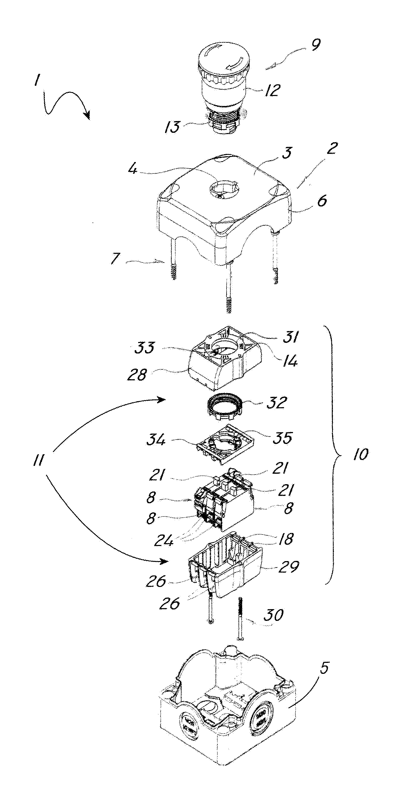 Switch control apparatus for electric plant