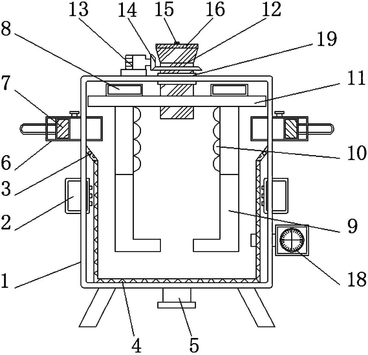 Yellow wine fermentation device facilitating adjusting of internal temperature and humidity