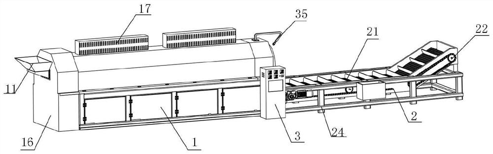 Full-automatic soaking and stir-frying device for Chinese torreya and stir-frying method thereof