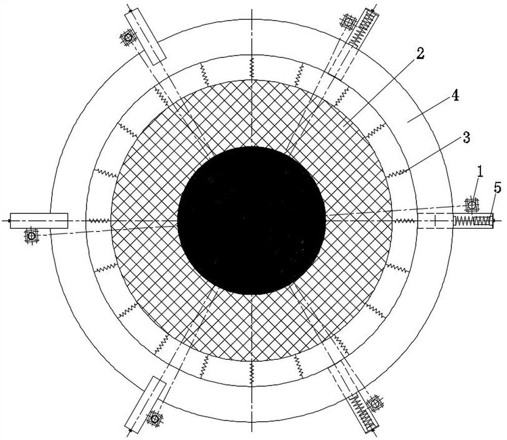 Horizontal swing type elastic movement device