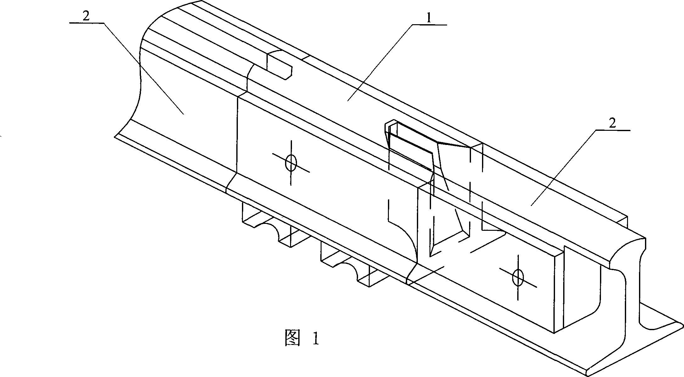 Inserting type fishplate-free rail joint connector