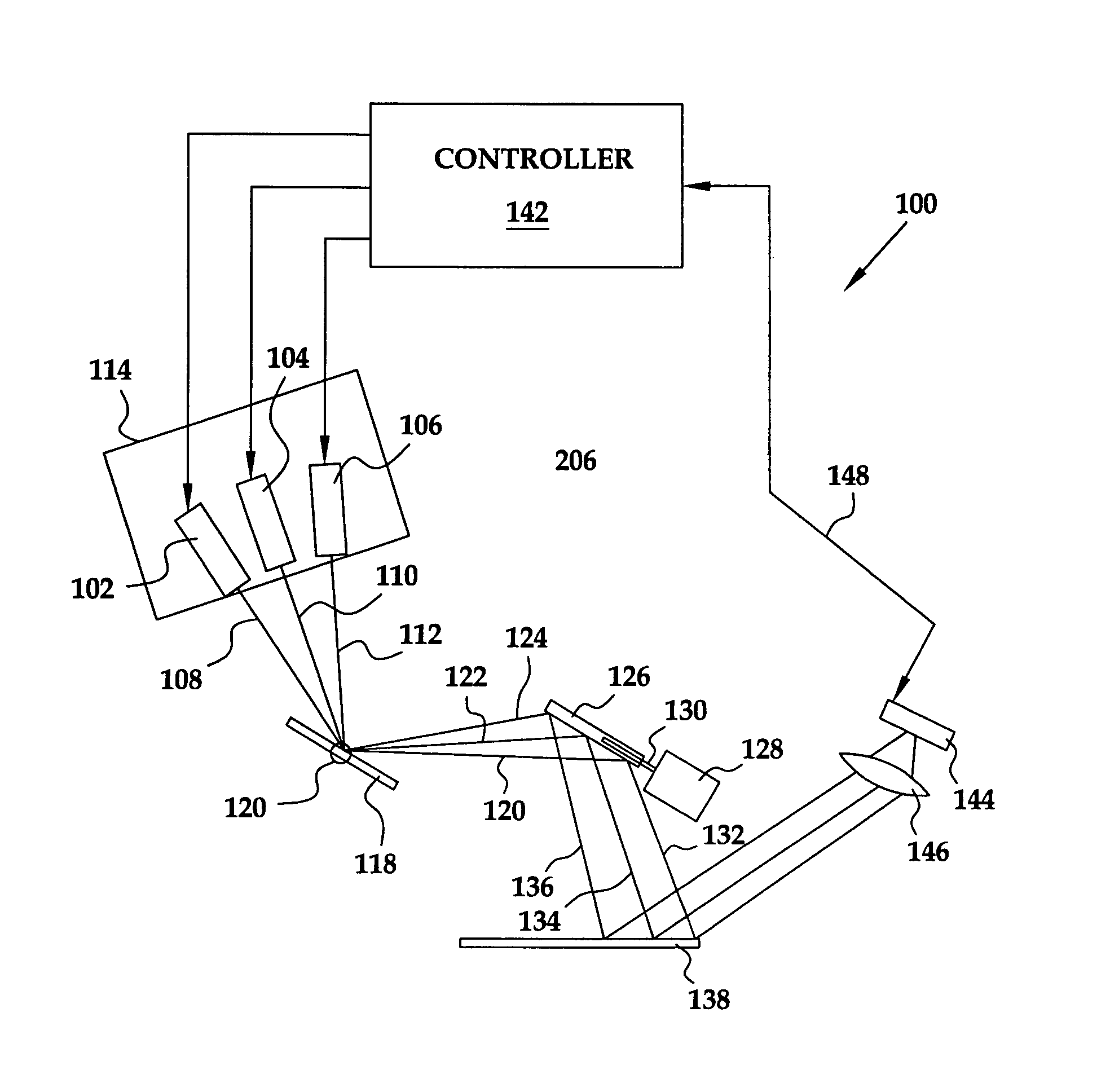 Method and apparatus for controllably producing a laser display