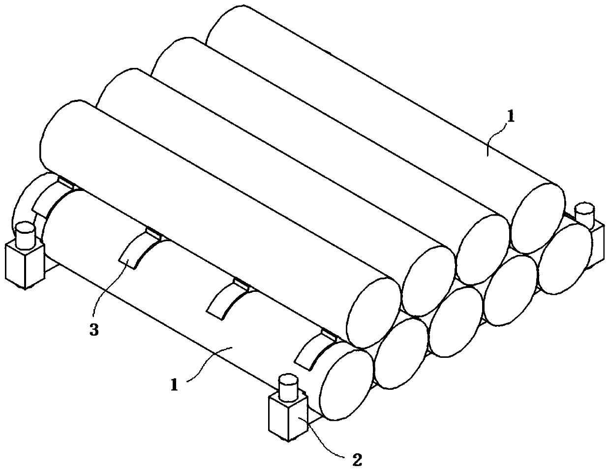 Building pipe stacking device