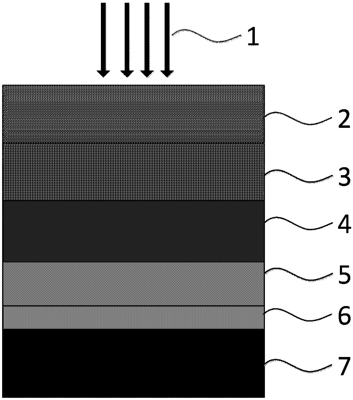 Type II superlattice photodetector with absorption-enhanced structure and method for preparing same