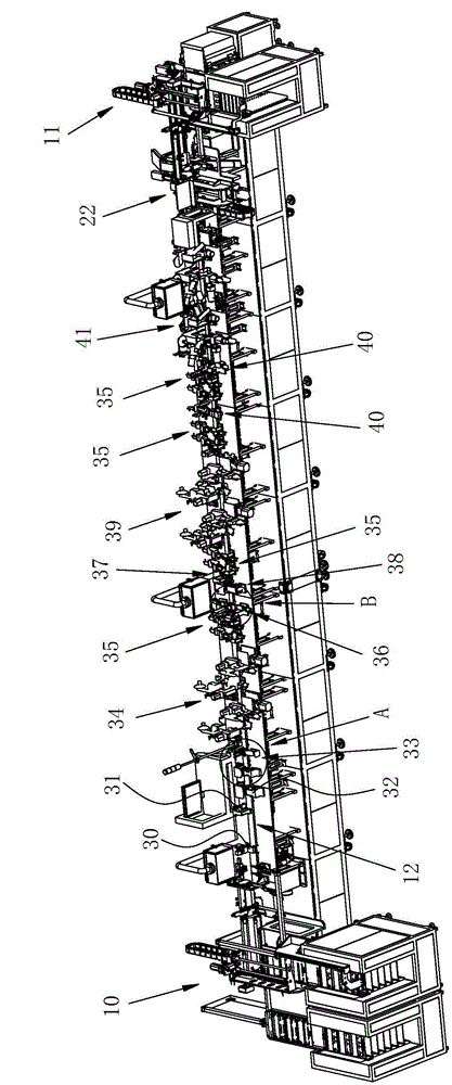 Pole ear folding and rubberizing system of automatic packing machine