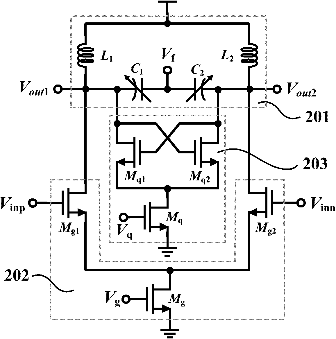Fourth-order active LC radio frequency band pass filter