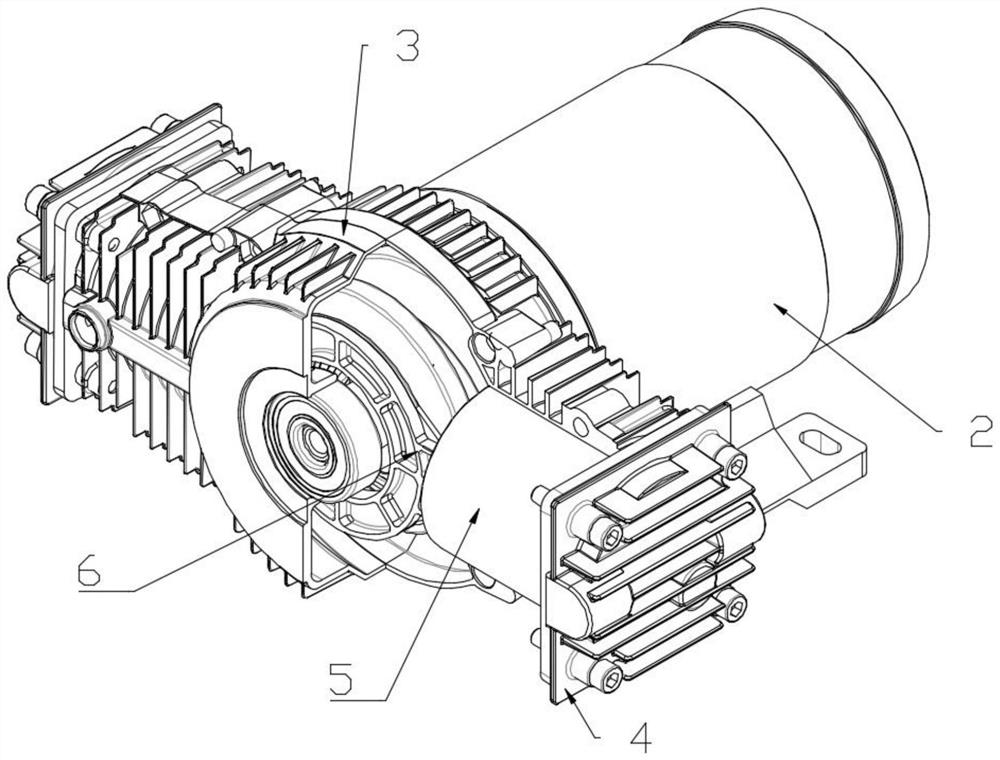 Integrated connecting rod horizontally-opposed double-piston oil-free air compressor