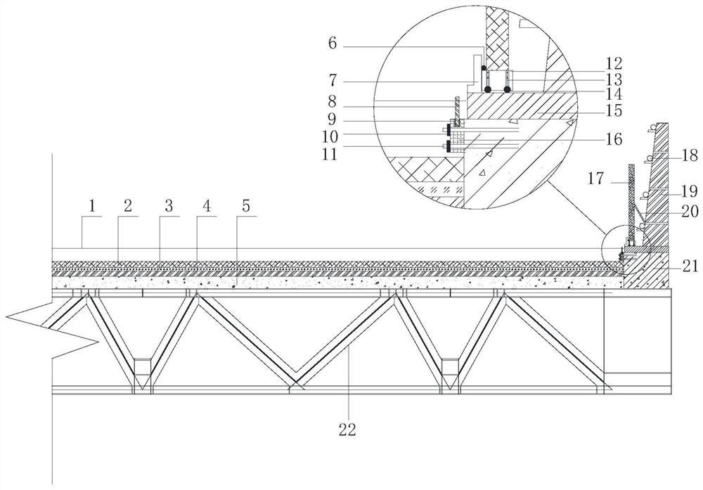 Steel truss-concrete composite girder bridge double-layer sma deck pavement system and construction method