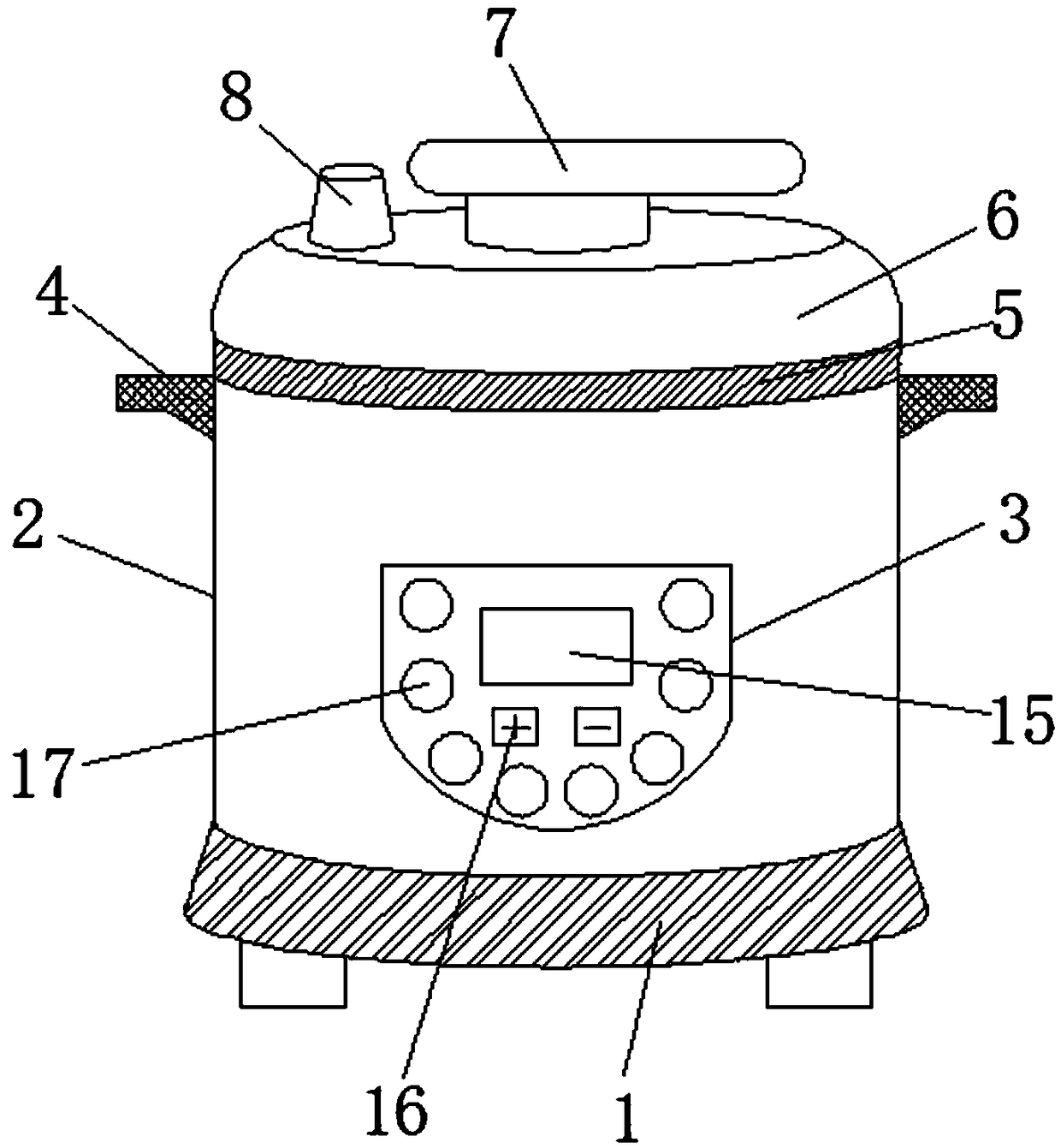 Multi-functional electric rice cooker with hand-operated timer