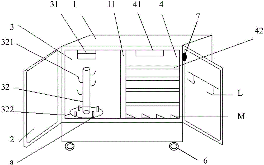 Movable disinfection cabinet